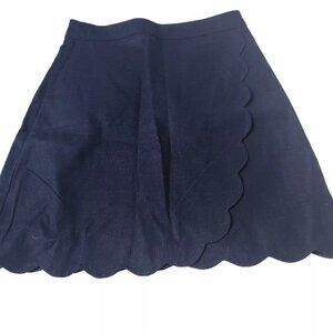 J. Crew Women's Size scalloped Blue Skirt New